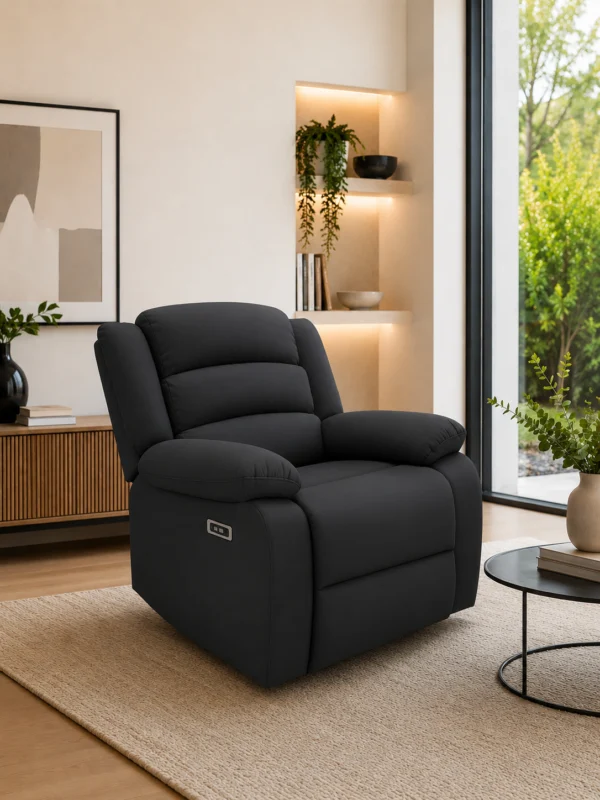 Crystal Recliners – Single Seater | Black