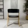 Nicole - Dining Chair, Black PU and Natural Legs – view 3