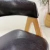 Nicole - Dining Chair, Black PU and Natural Legs – view 7