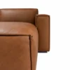 Kito Tan Leather Sofa RHF With Ottoman | Modern Leather Sofas Melbourne