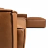 Kito Tan Leather Sofa RHF With Ottoman | Modern Leather Sofas Melbourne