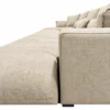 Kaylie Double Chaise Fabric Sofa with Ottoman | Beige Family Lounge Suite Melbourne