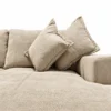 Kaylie Double Chaise Fabric Sofa with Ottoman | Beige Family Lounge Suite Melbourne