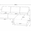 Kito Tan Leather Sofa RHF With Ottoman | Modern Leather Sofas Melbourne