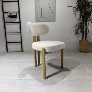 Kun - Dining Chair | Metal Frame | Beige Fabric