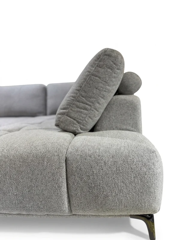 Odette Grey Fabric Sofa RHF | Modern RHF Chaise Lounge Melbourne