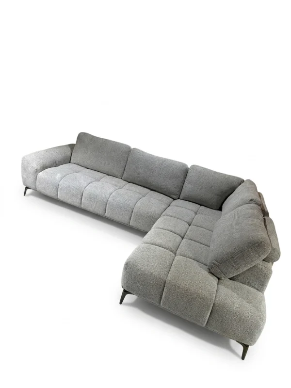 Odette Grey Fabric Sofa RHF | Modern RHF Chaise Lounge Melbourne
