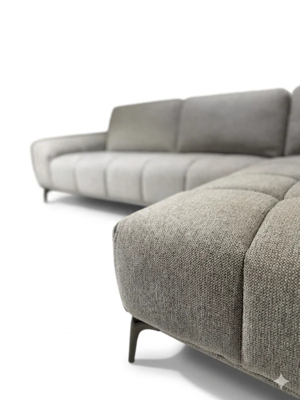 Odette Grey Fabric Sofa RHF | Modern RHF Chaise Lounge Melbourne