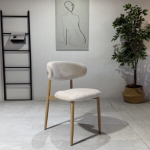 Lou - Dining Chairs | Metal Frame | Beige Fabric