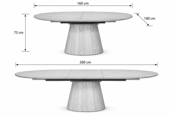 Dresden 7 Piece Extendable Dining Set | Natural Table & Natural Chairs
