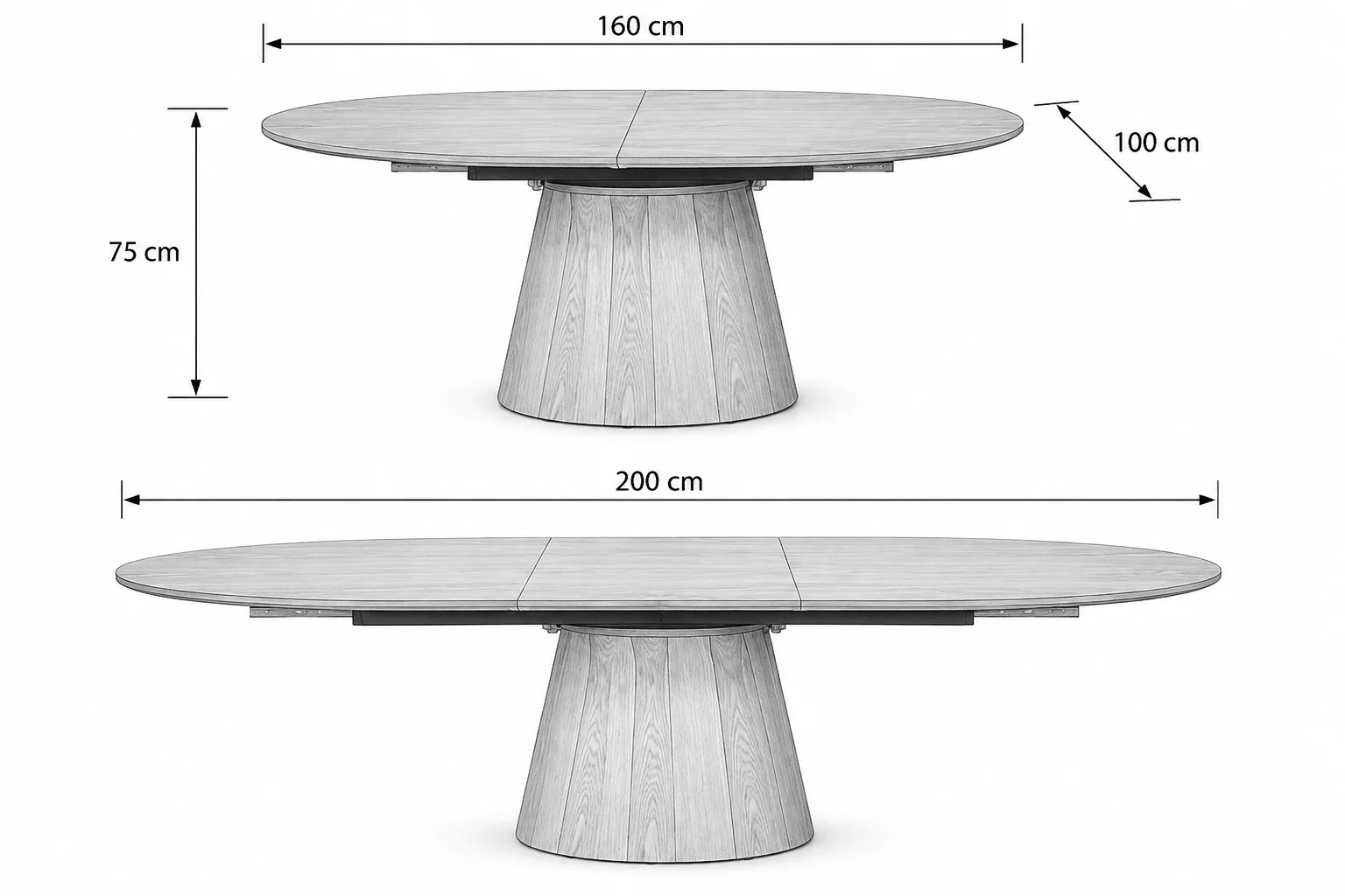 Dresden 7 Piece Extendable Dining Set | Natural Table & Natural Chairs