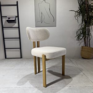 Kun - Dining Chair | Metal Frame | Beige Fabric