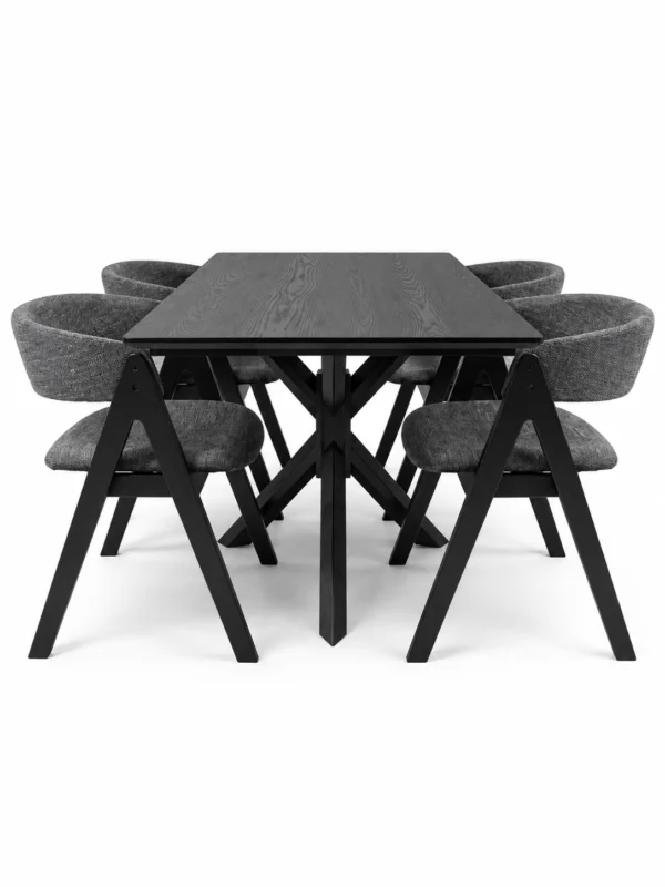 Berlin - 5 PCE, Dining Set, Black – view 4