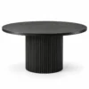 Marina 150cm Black Round Dining Table | Modern Dining Tables Melbourne