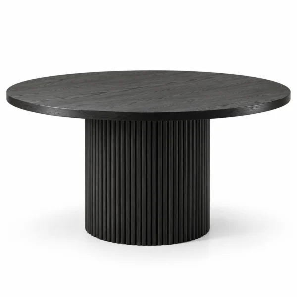 Marina 150cm Black Round Dining Table | Modern Dining Tables Melbourne