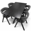 Berlin - 5 PCE, Dining Set, Black – view 2