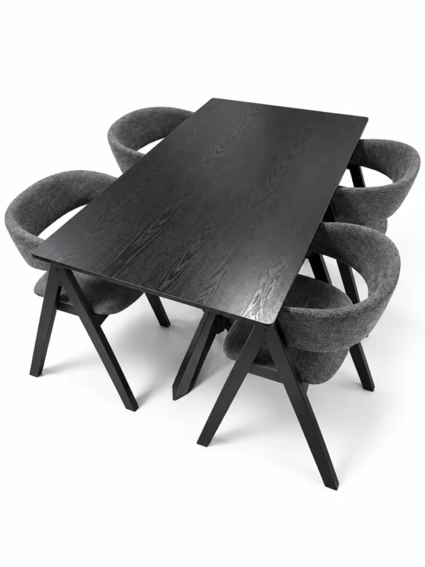 Berlin - 5 PCE, Dining Set, Black – view 2