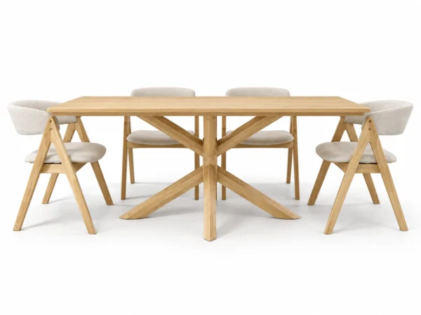 Amsterdam - 5 PCE, Dining Set, Natural – view 3
