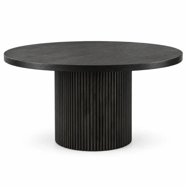 Marina 150cm Black Round Dining Table | Modern Dining Tables Melbourne