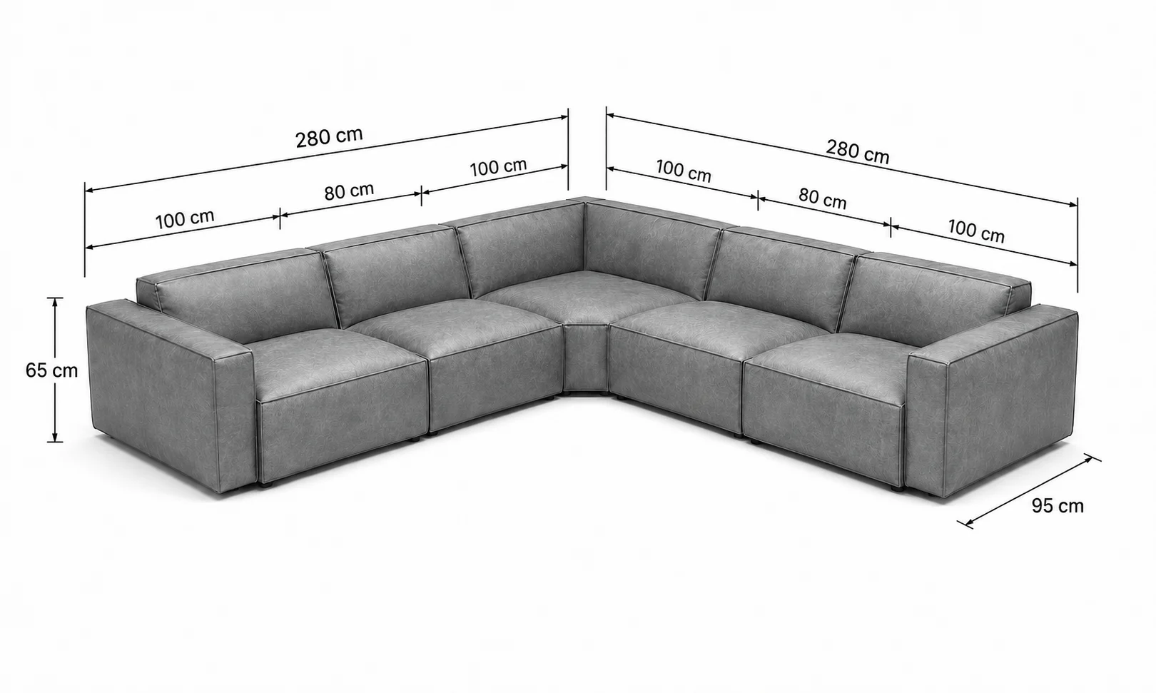 Kito Modular Leather Sofa | Modern Leather Sofas Melbourne