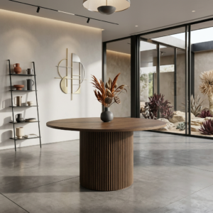 Marina - 150cm | Walnut Round Dining Table