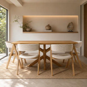 Berlin - 5 PCE | Dining Set | Natural