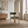 Carmo โ Dining Chair | Green Fabric