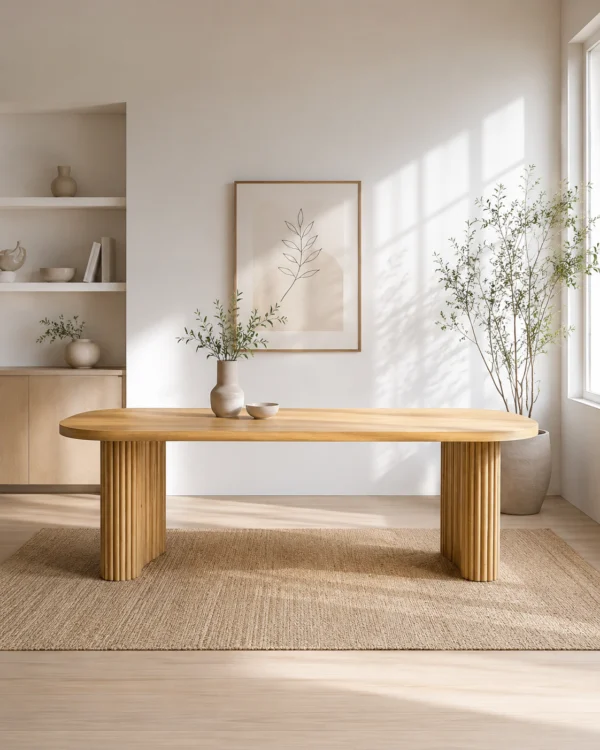 Capri 240cm natural timber dining table