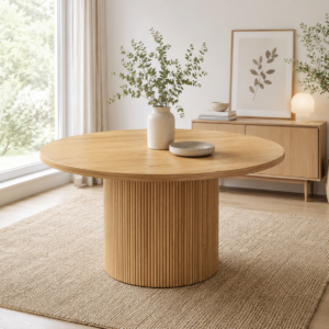 Marina 150cm Natural Round Dining Table | Modern Dining Tables Melbourne