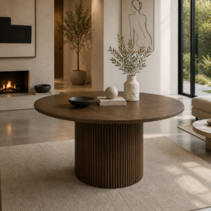 Marina - 150cm |  Walnut Round Dining Table