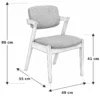 Ash Dining Chair Beige Fabric & Natural Timber Legs | Dining Chairs Melbourne dimensions