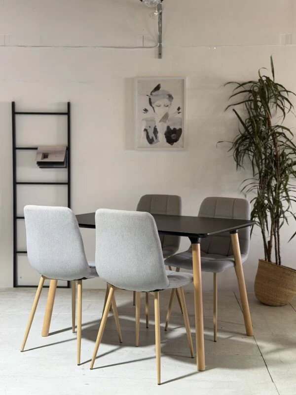 Fulham โ 5PCE | Dining Set | Grey Fabric