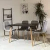 Fulham โ 5PCE | Dining Set | Grey Fabric