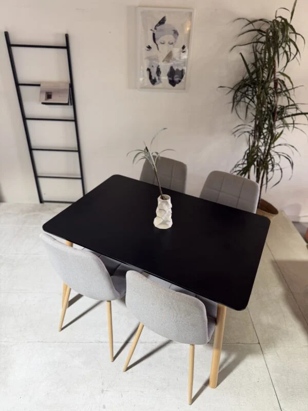 Fulham โ 5PCE | Dining Set | Grey Fabric