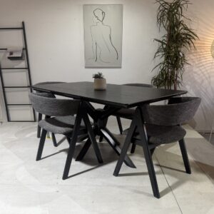 Berlin - 5 PCE | Dining Set | Black