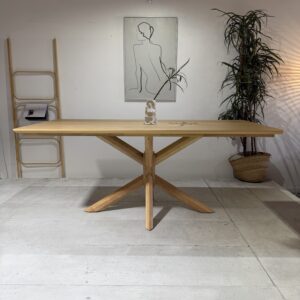 Ryan - 180cm | Rectangular Dining Table | Natural Wooden Legs