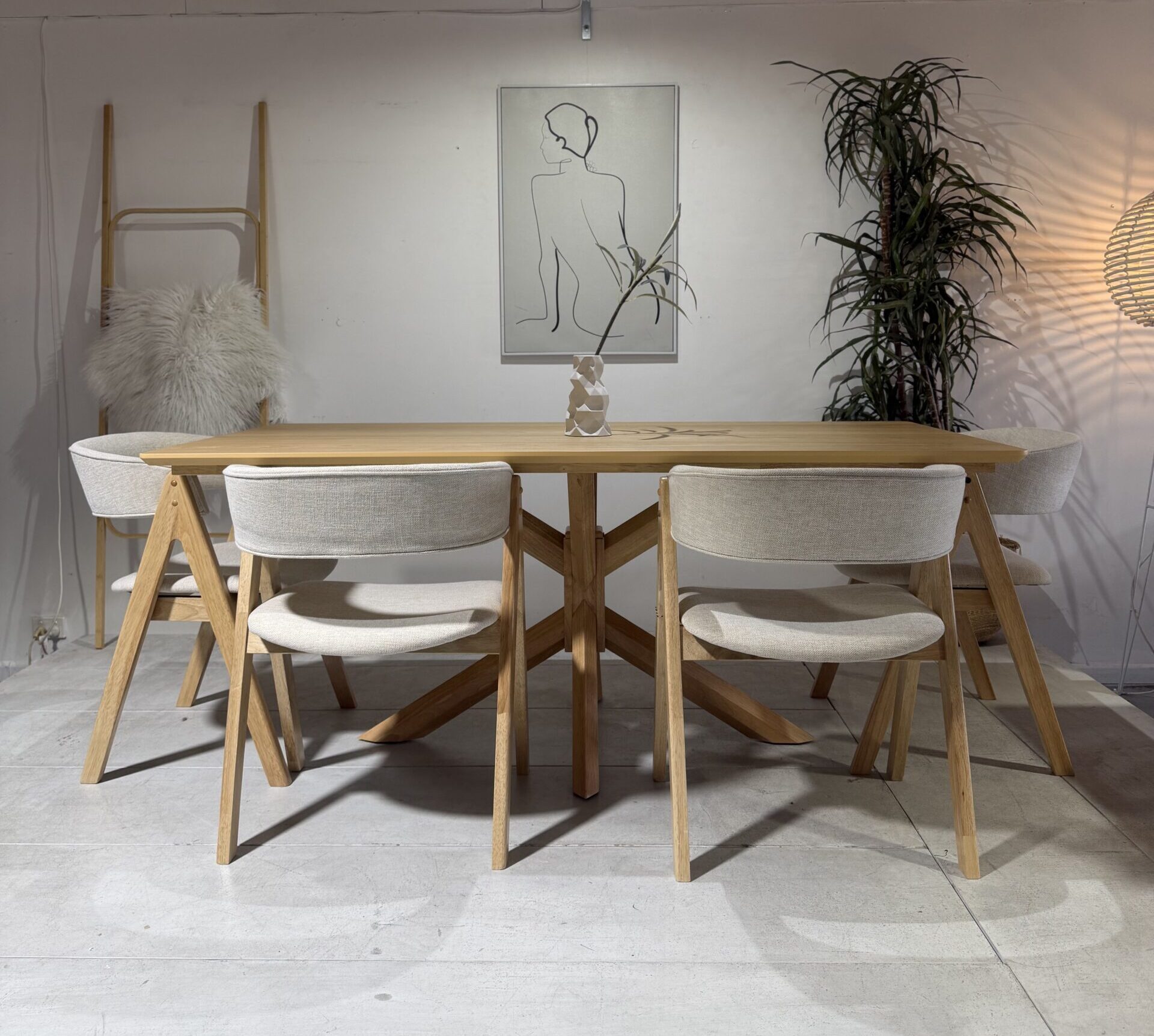 Berlin – 5 PCE | Dining Set | Natural