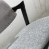 Ash Dining Chair Grey Fabric & Black Wooden Legs – view 5