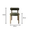 Carmo โ Dining Chair | Green Fabric