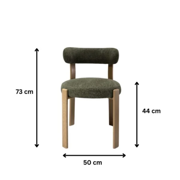 Carmo โ Dining Chair | Green Fabric