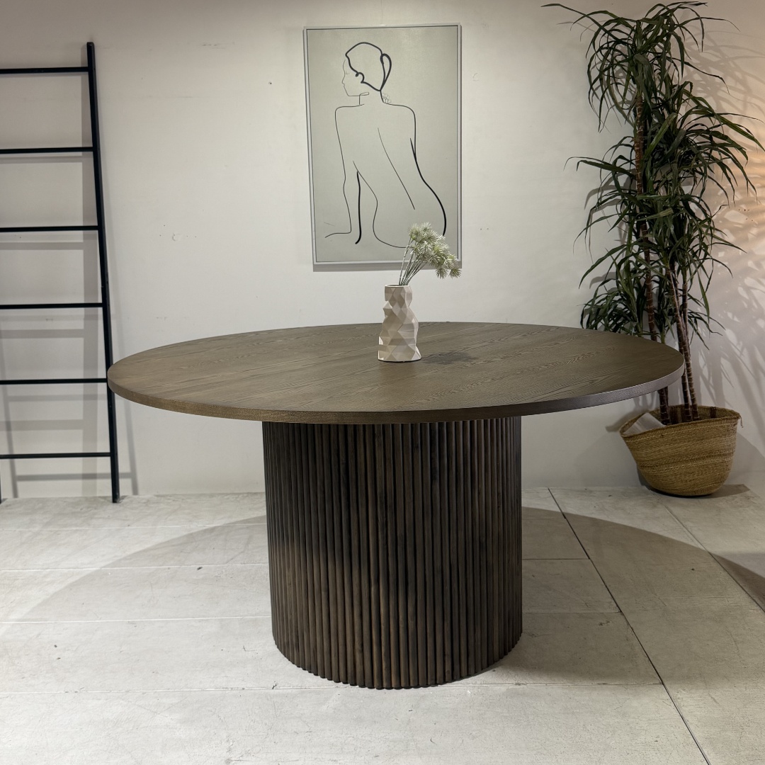 Marina – 150cm |  Walnut Round Dining Table