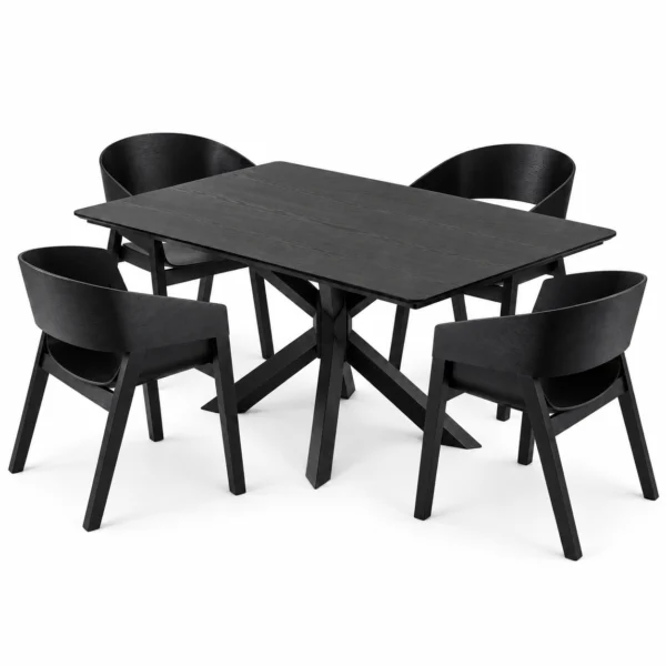 Vienna - 5 PCE, Dining Set, Black – view 3