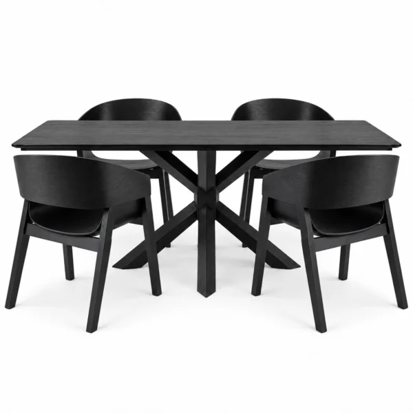 Vienna - 5 PCE, Dining Set, Black – view 4