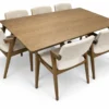 Budapest - 7 PCE, Dining Set, Walnut – view 2
