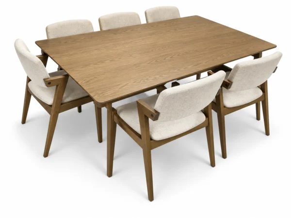 Budapest - 7 PCE, Dining Set, Walnut – view 2