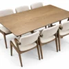 Budapest - 7 PCE, Dining Set, Walnut – view 4