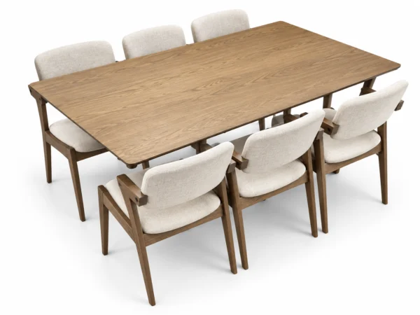 Budapest - 7 PCE, Dining Set, Walnut – view 4