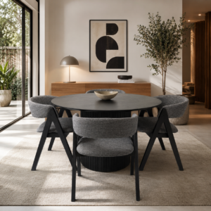 Munich - 5 PCE | Dining Set | Black
