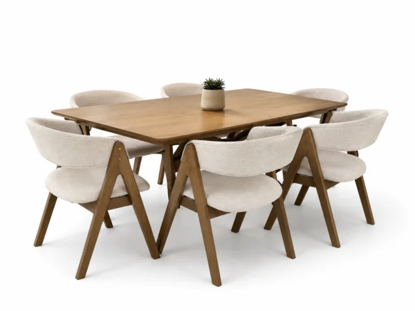 Milano – 7 PCE | Dining Set | Walnut