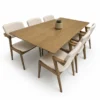 Budapest – 7 PCE | Dining Set | Walnut